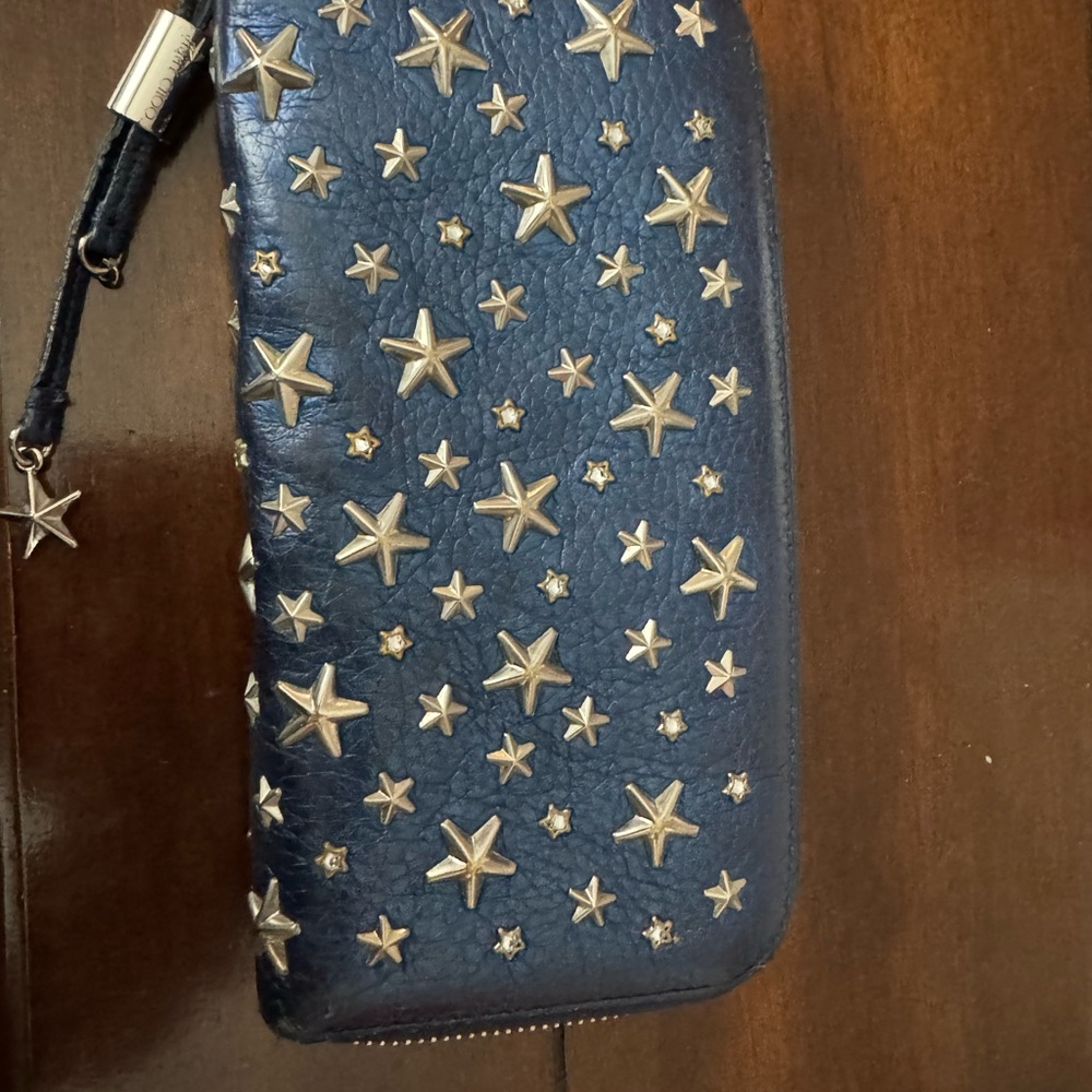 Jimmy Choo Navy Blue and Silver Star Wallet - Picture 3 of 11